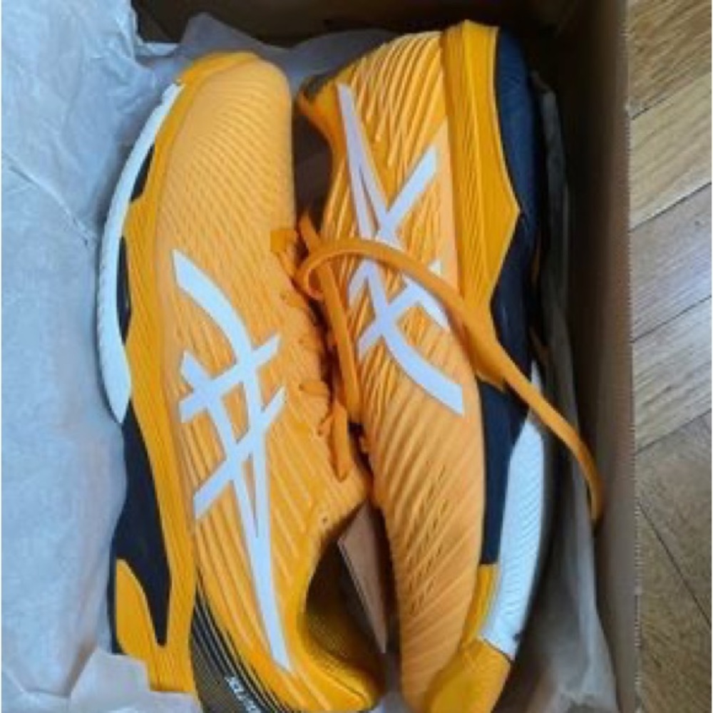 Asics Solution Speed FF 2 Amber/White - Mens Size 12